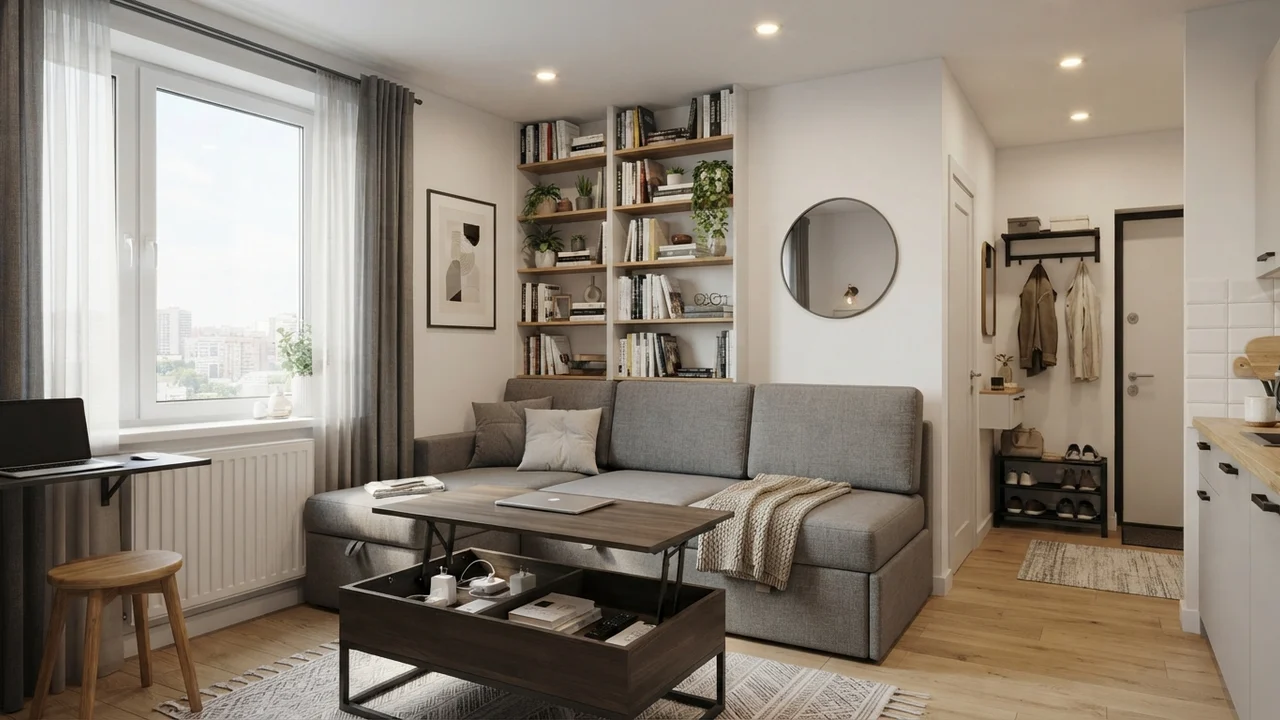 Ide 5: Sofa Bed Modular, Meja Lift-Top Hidden Storage