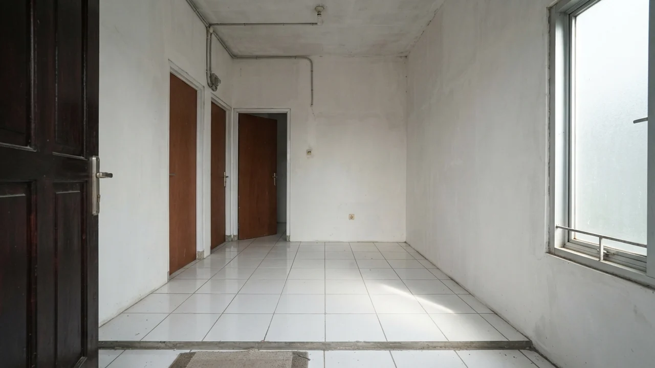 Kondisi Awal: Ruang Tamu Kosong 3x3.5m Keramik Developer