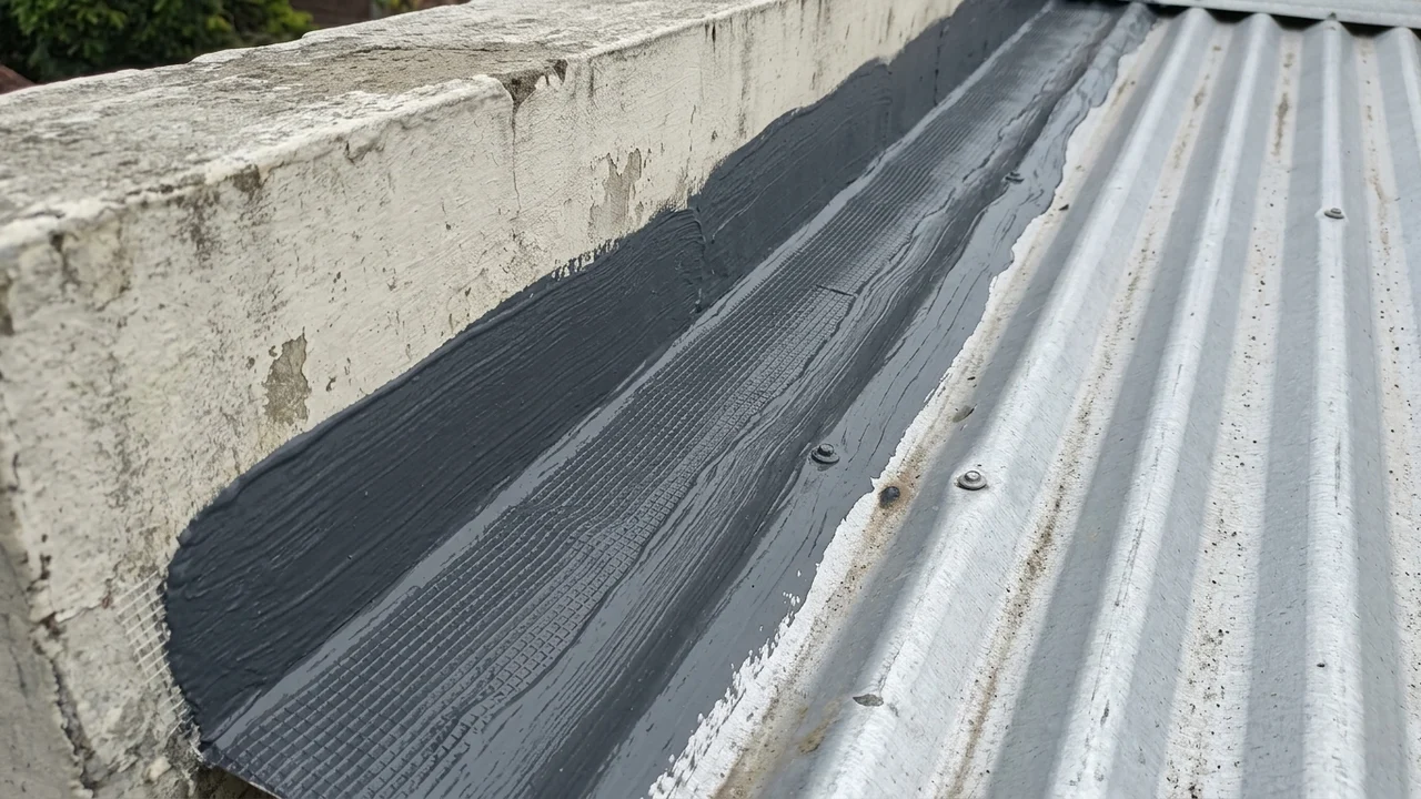 Ide 2: Pelapisan Semen Waterproofing Fleksibel & Serat Fiber di Sambungan Dinding